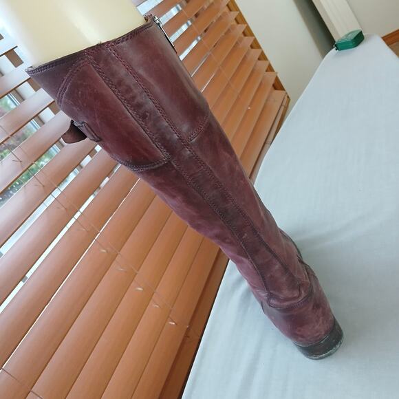 SINGLE LEFT FOOT ONLY Frye Molly Button Tall Boot 10B brown leather zip 1" heel - Picture 5 of 16